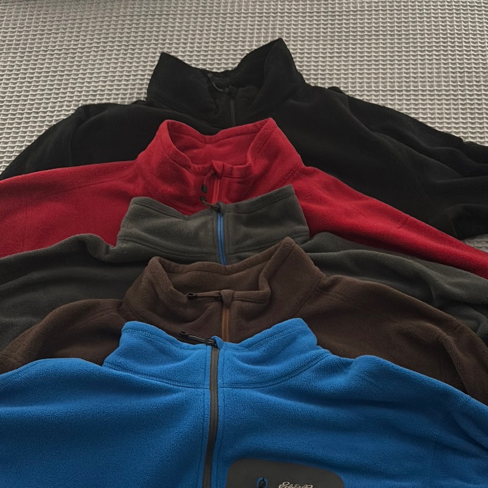 Fleece Jacket Bundle - Black, Red, Gray, Brown, Blue